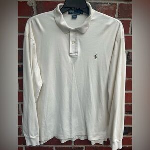 Polo by Ralph Lauren Chocolate Polo Long Sleeve Off-White XL Pullover Shirt